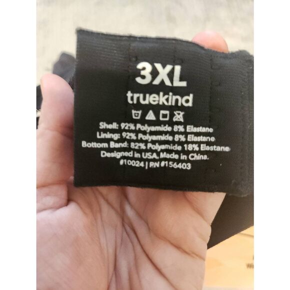 Truekind Shapermint Everyday Comfort Wireless Shaper Bra 3XL Black - Picture 3 of 4